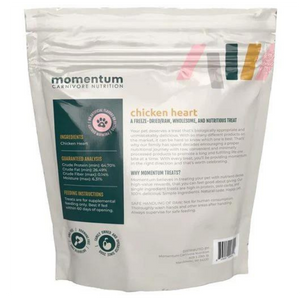 Momentum Freeze-Dried Chicken Heart Dog and Cat Treat 3.5 oz - Mutts & Co.