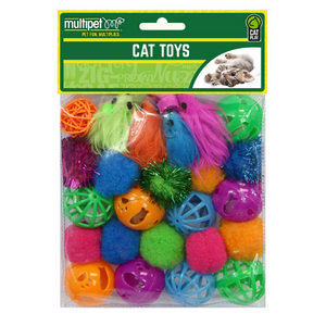 Multipet Cat Value Pack 24pc. Assorted Toys - Mutts & Co.