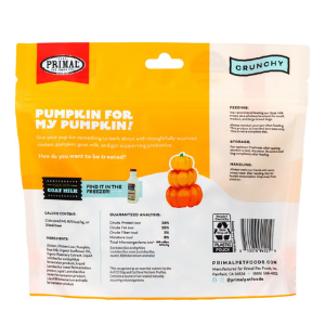 Primal Pumpkin For My Pumpkin Freeze-Dried Chicken, Pumpkin & Goat Milk Dog Treats 2 oz - Mutts & Co.