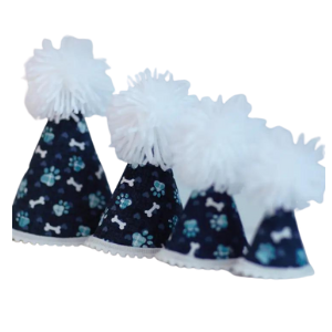 Pup Party Hats Blue Paws Party Hat for Dogs and Cats Assorted - Mutts & Co.