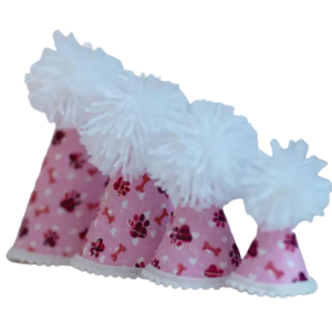 Pup Party Hats Pink Paws Party Hat for Dogs and Cats - Mutts & Co.