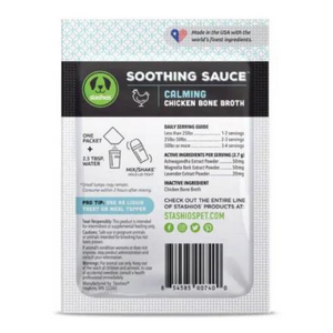 Stashios Soothing Sauce Chicken Flavor Calming Powder Supplement for Dogs & Cats - Mutts & Co.