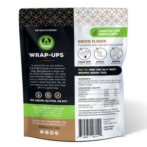 Stashios Wrap-Ups Bacon Flavor Grain-Free Dog & Cat Treats - Mutts & Co.