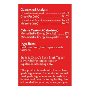 Stella & Chewy's Broth Topper Grass Fed Beef Dog Food Topper 11 oz. - Mutts & Co.