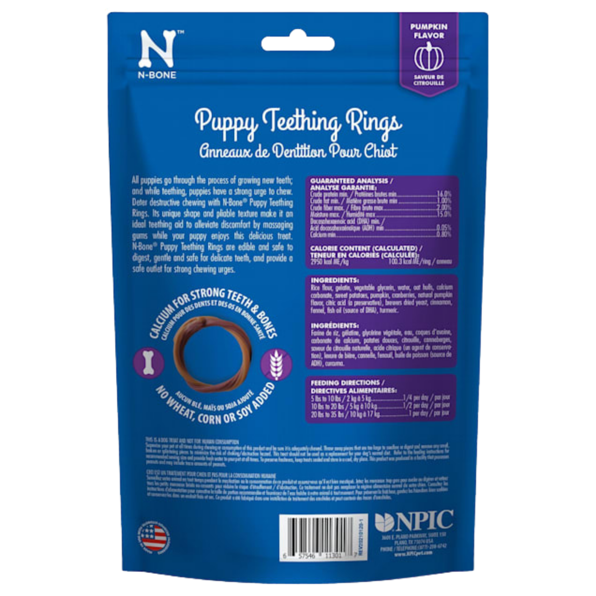 N-Bone Puppy Teething Ring in Pumpkin - Mutts & Co.