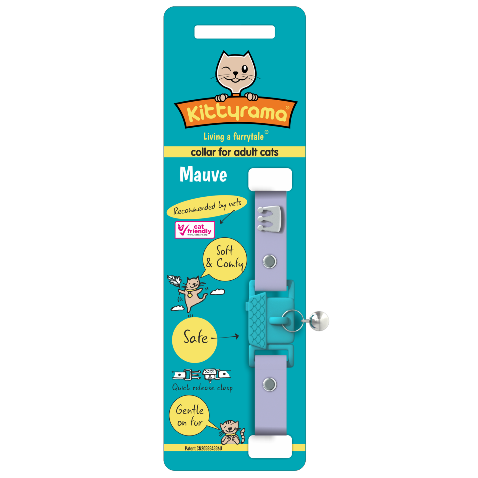 Kittyrama Vet & Cat Expert Approved Cat Collar Mauve - Mutts & Co.