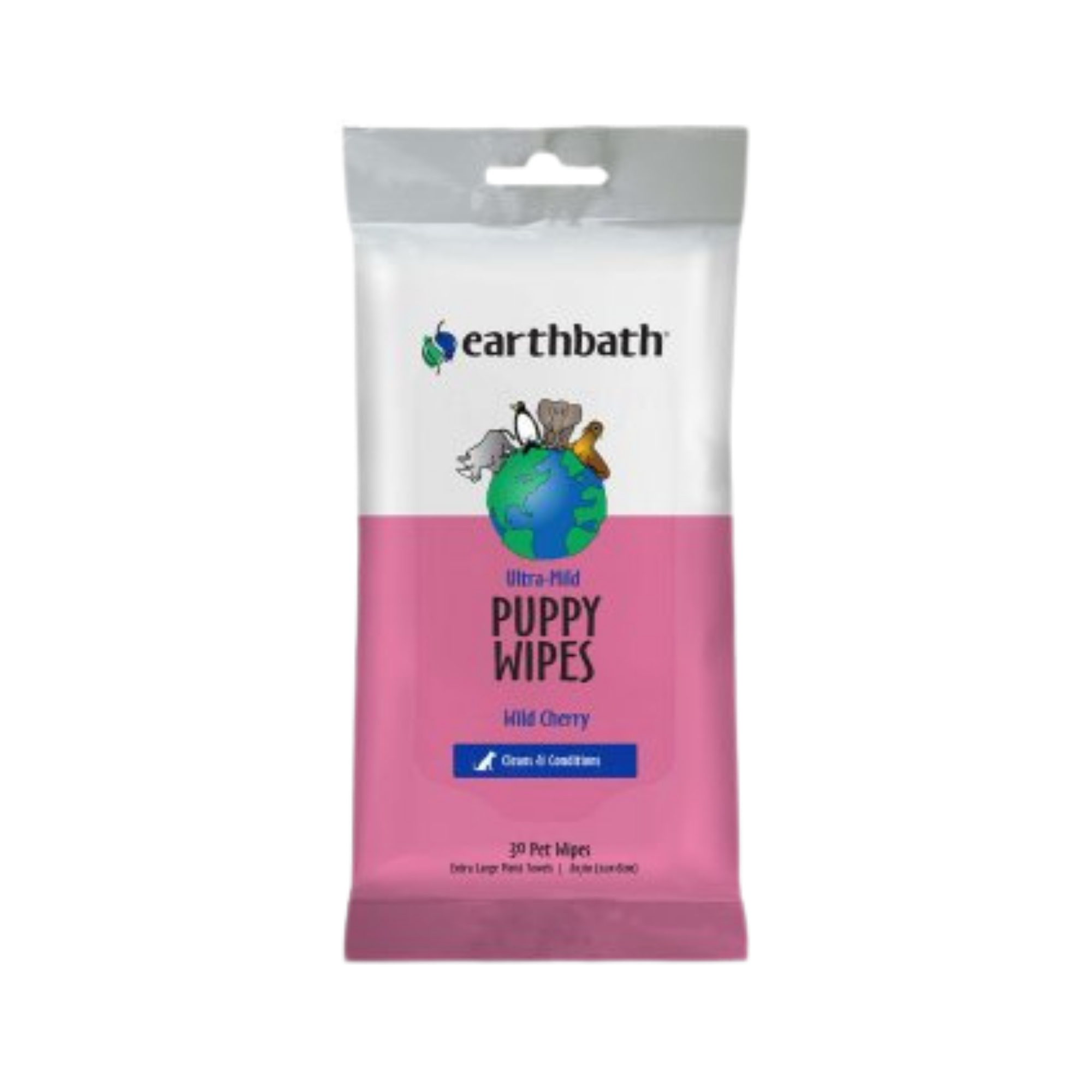 Earthbath® Ultra-Mild Puppy Wipes Wild Cherry - Mutts & Co.
