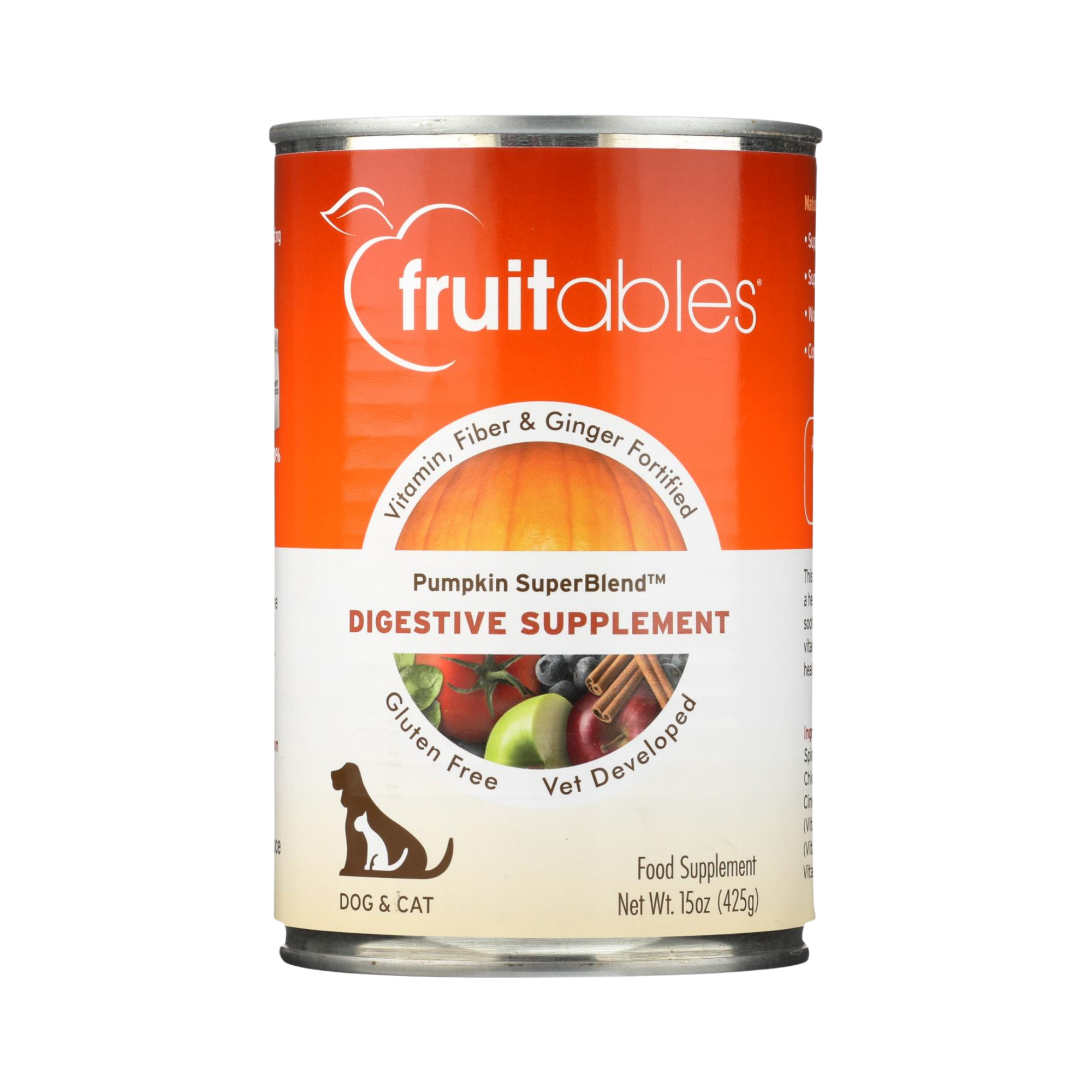 Fruitables Pumpkin SuperBlend Digestive Dog & Cat Supplement 15oz - Mutts & Co.