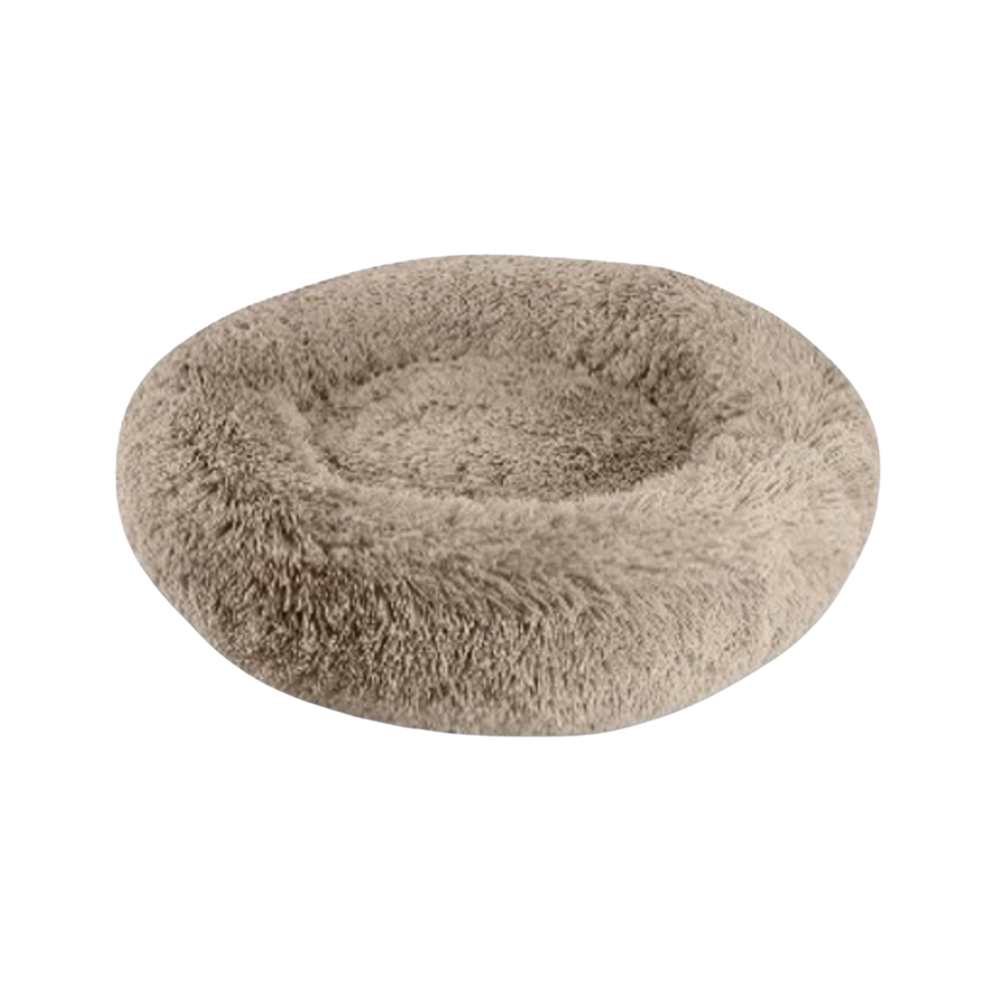 Arlee Shaggy Donut Bed Taupe - Mutts & Co.