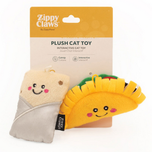 ZippyClaws NomNomz Taco and Burrito Cat Toy - Mutts & Co.