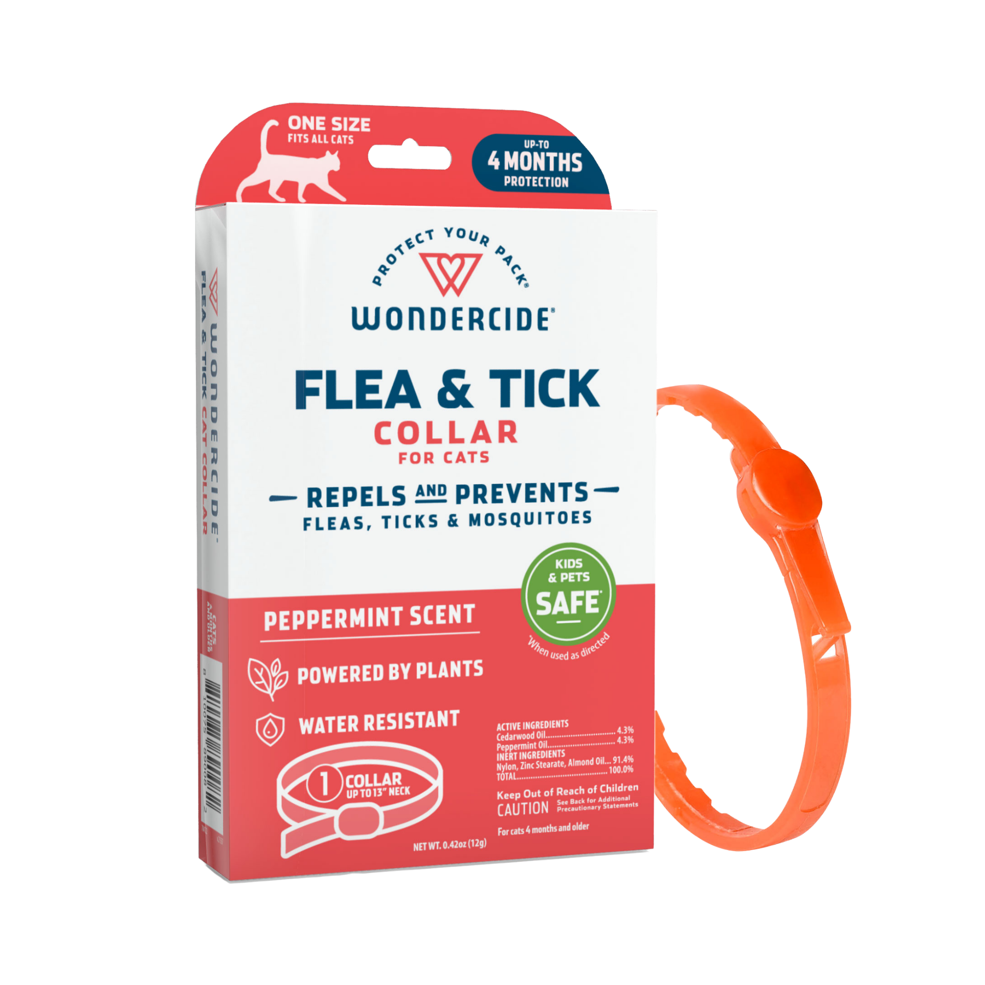 Wondercide Peppermint Cat Collar Flea & Tick - Mutts & Co.