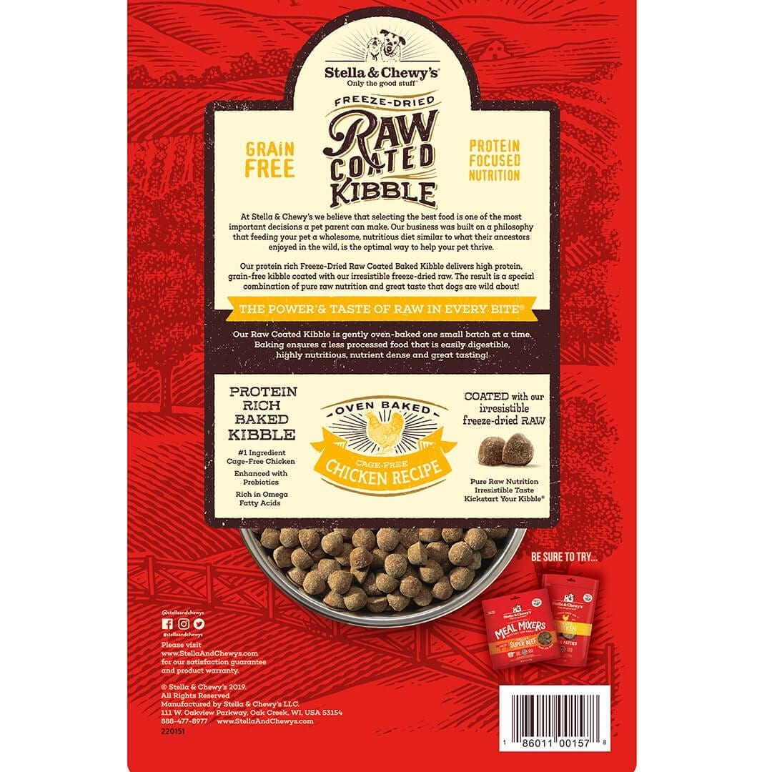 Stella & Chewy's Cage-Free Chicken Recipe Raw Coated Baked Kibble Dog Food - Mutts & Co.