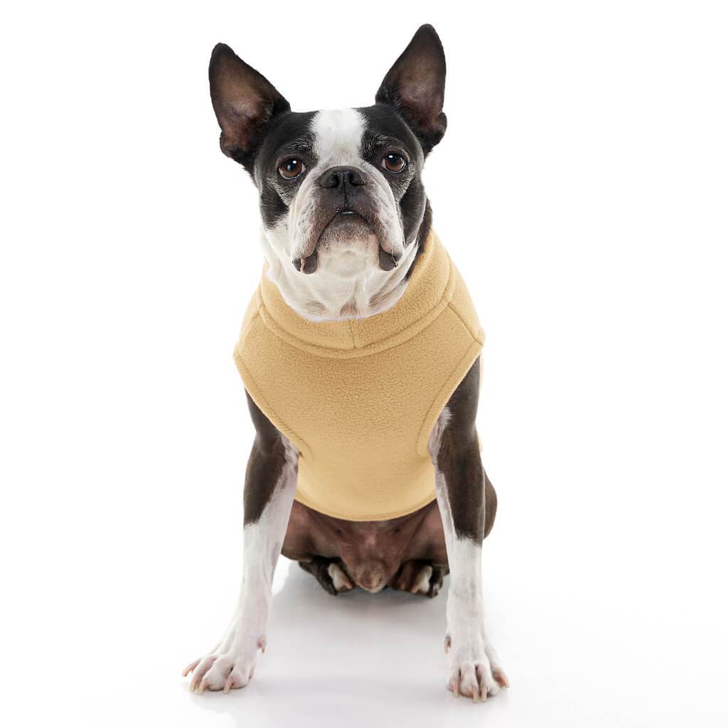 Gooby Stretch Fleece Vest Sand - Mutts & Co.