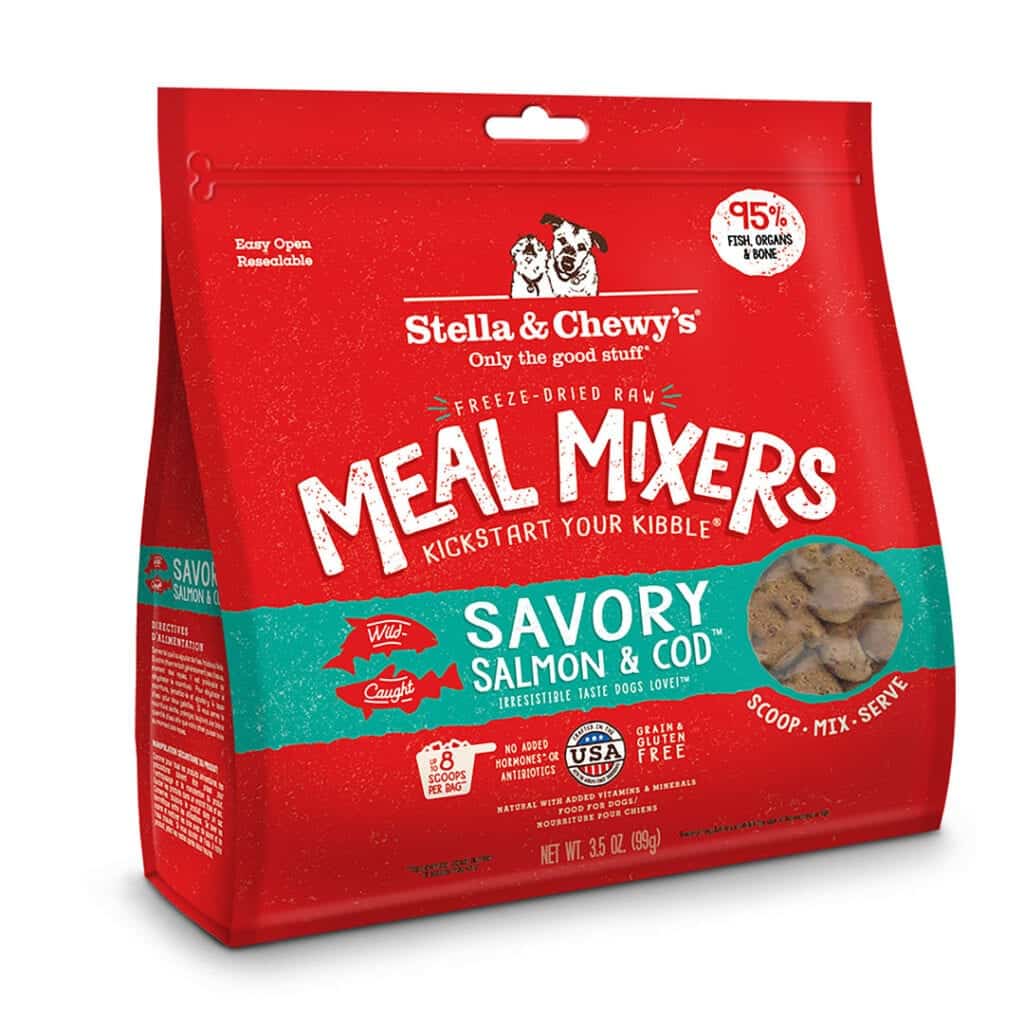 Stella & Chewy's Meal Mixers Savory Salmon & Cod Freeze-Dried Dog Food Topper - Mutts & Co.