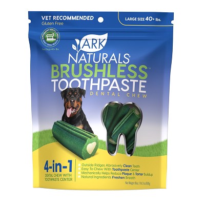 Ark Naturals Brushless Toothpaste Large Dental Dog Chews, 18-oz bag - Mutts & Co.