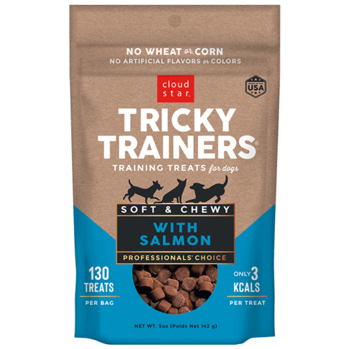 Cloud Star Chewy Tricky Trainers Salmon Flavor Dog Treats - Mutts & Co.
