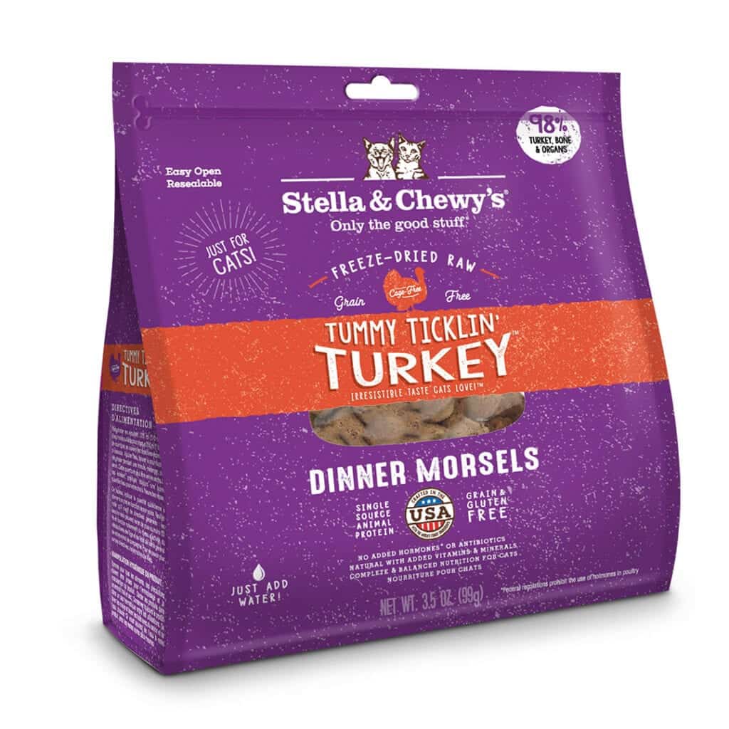 Stella & Chewy's Tummy Ticklin' Turkey Dinner Freeze-Dried Cat Food - Mutts & Co.
