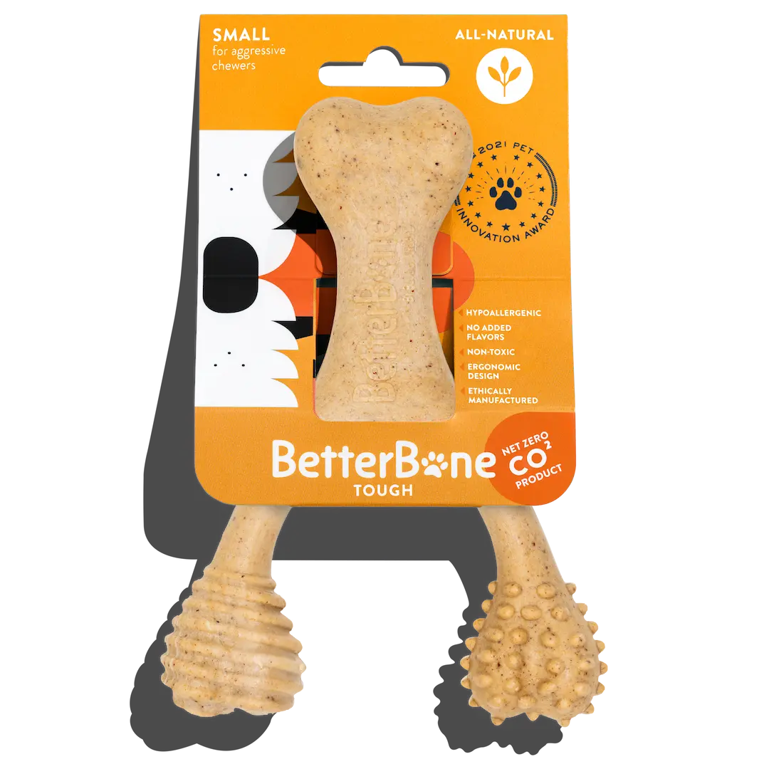 BetterBone Hard Density All-Natural Dog Toy Classic-Hypoallergenic
