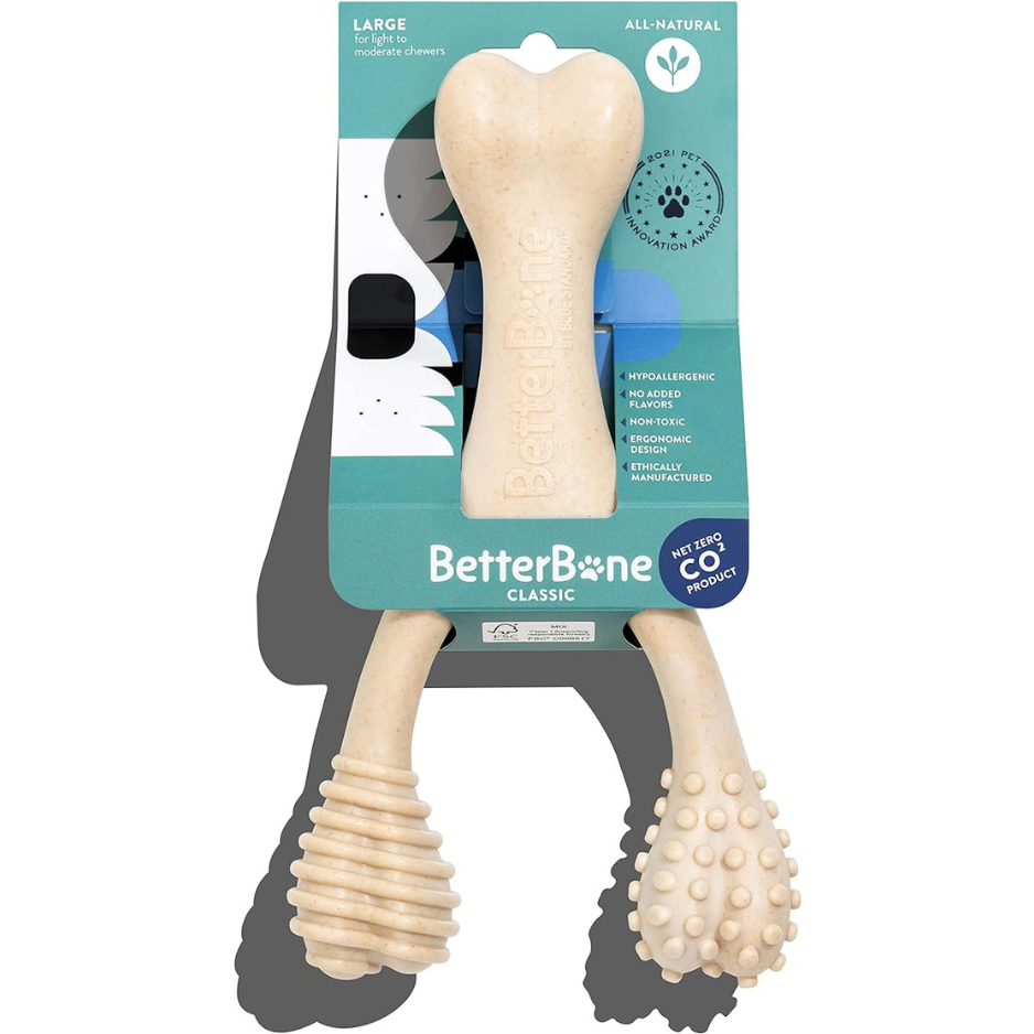 BetterBone Soft Density All-Natural Dog Toy Classic-Hypoallergenic