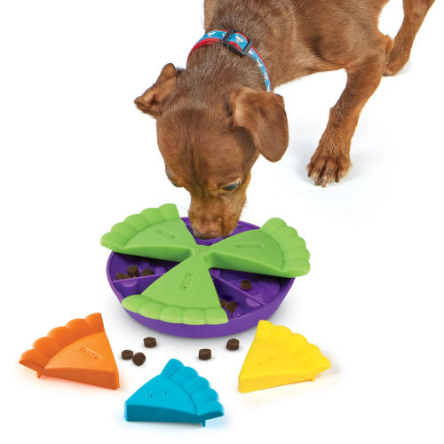Brightkins Dog Slice-O-Pie Interactive Treat Puzzle Dog Toy