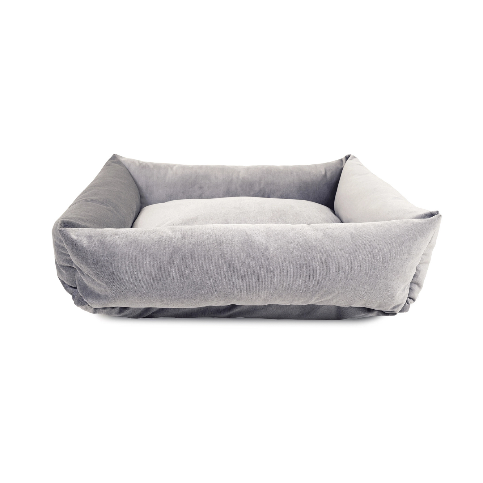 Carolina Pet Company Renewed Velvet Kuddler Dog Bed Light Grey
