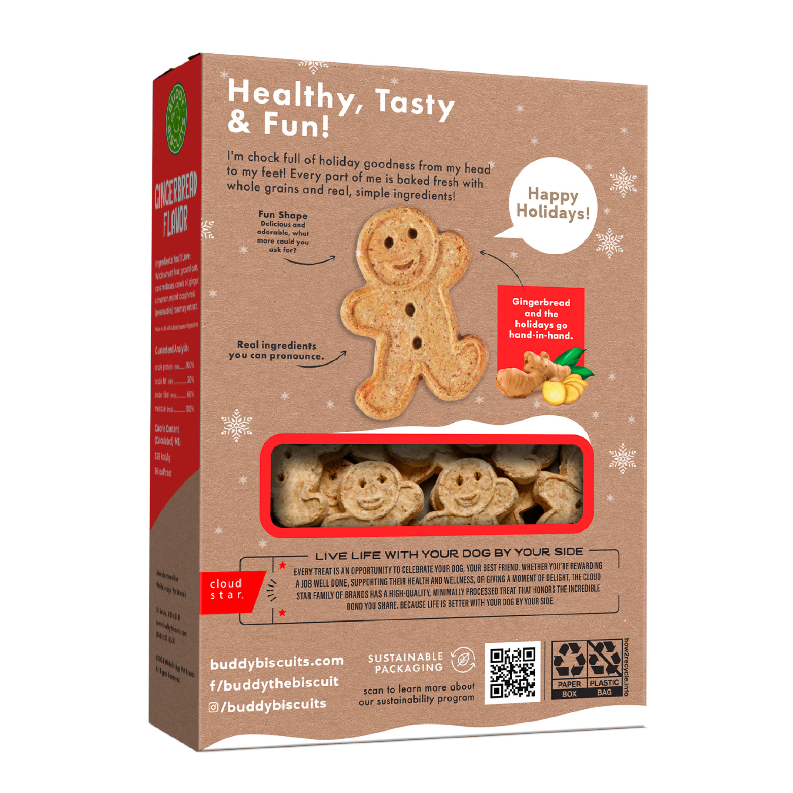 Cloud Star Buddy Biscuits Crunchy Dog Treats Gingerbread 16 oz