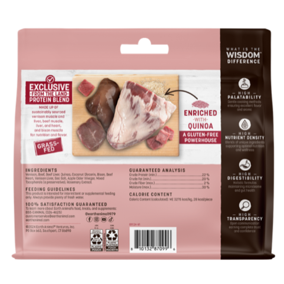 Earth Animal Wisdom Air-Dried Jerky for Dogs From the Land