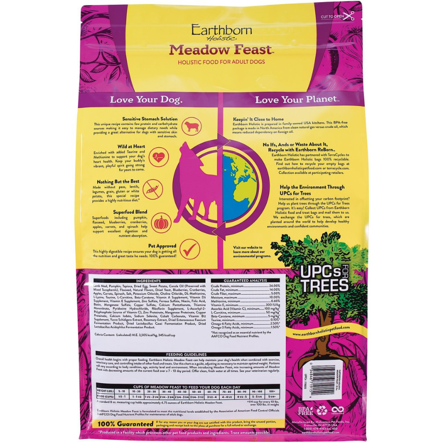 Earthborn Holistic Meadow Feast Grain-Free Natural Dry Dog Food - Mutts & Co.
