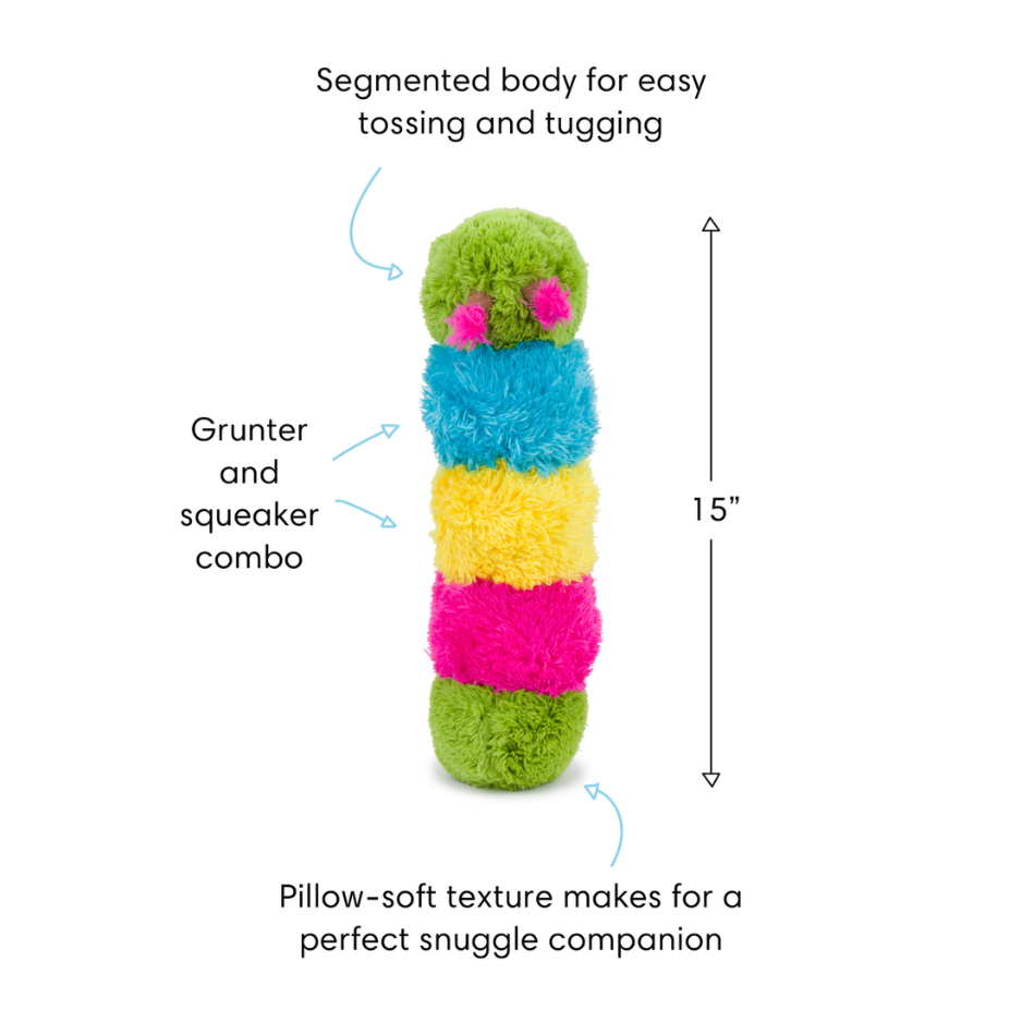 Fab Dog Fluffy Caterpillar Dog Toy