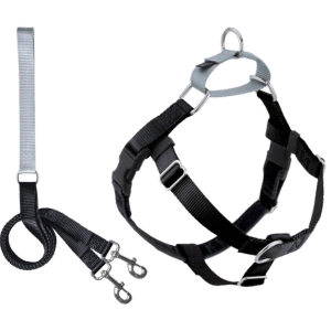 2 Hounds Design Freedom No-Pull Dog Harness With Leash Black