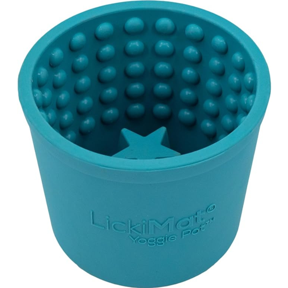 Innovative Pet Products Lickimat Yogie Mat Treat Dispenser Turquoise for Dogs