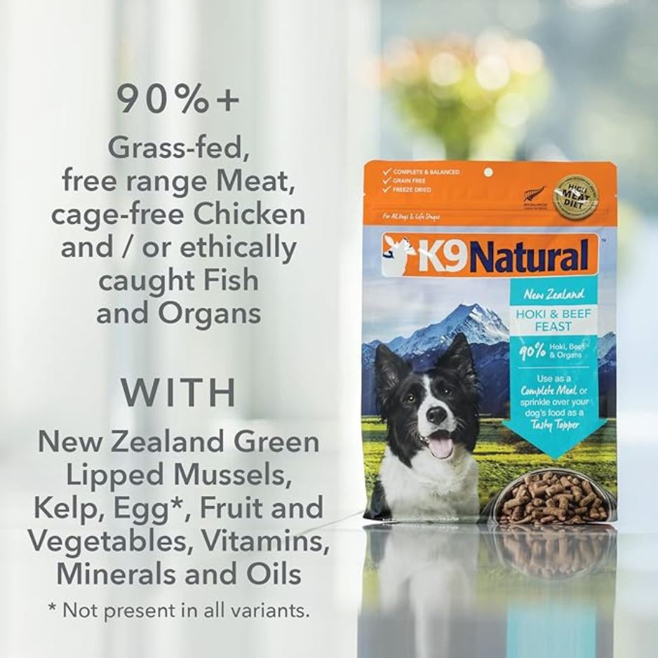 K9 Natural Dog Freeze-Dried Beef Topper 5oz