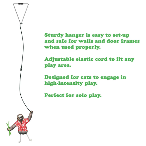 Meowijuana Door Jump 'n' Jamb Get Wild Sloth Toy