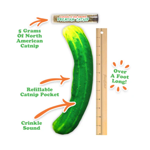 Meowijuana Get Kickin' Big Juicy Dill Pickle Catnip Toy