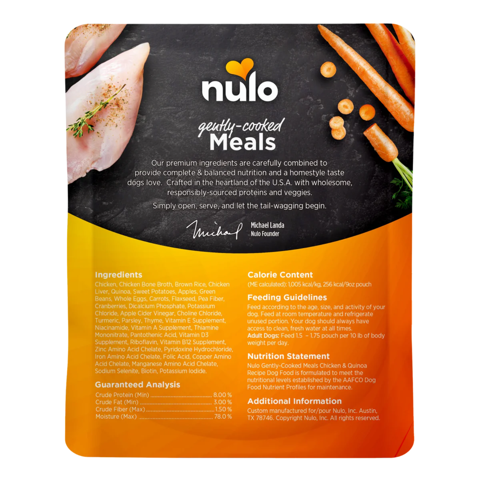 Nulo Freestyle Gently Cooked Meals Chicken & Quinoa Recipe 9 oz