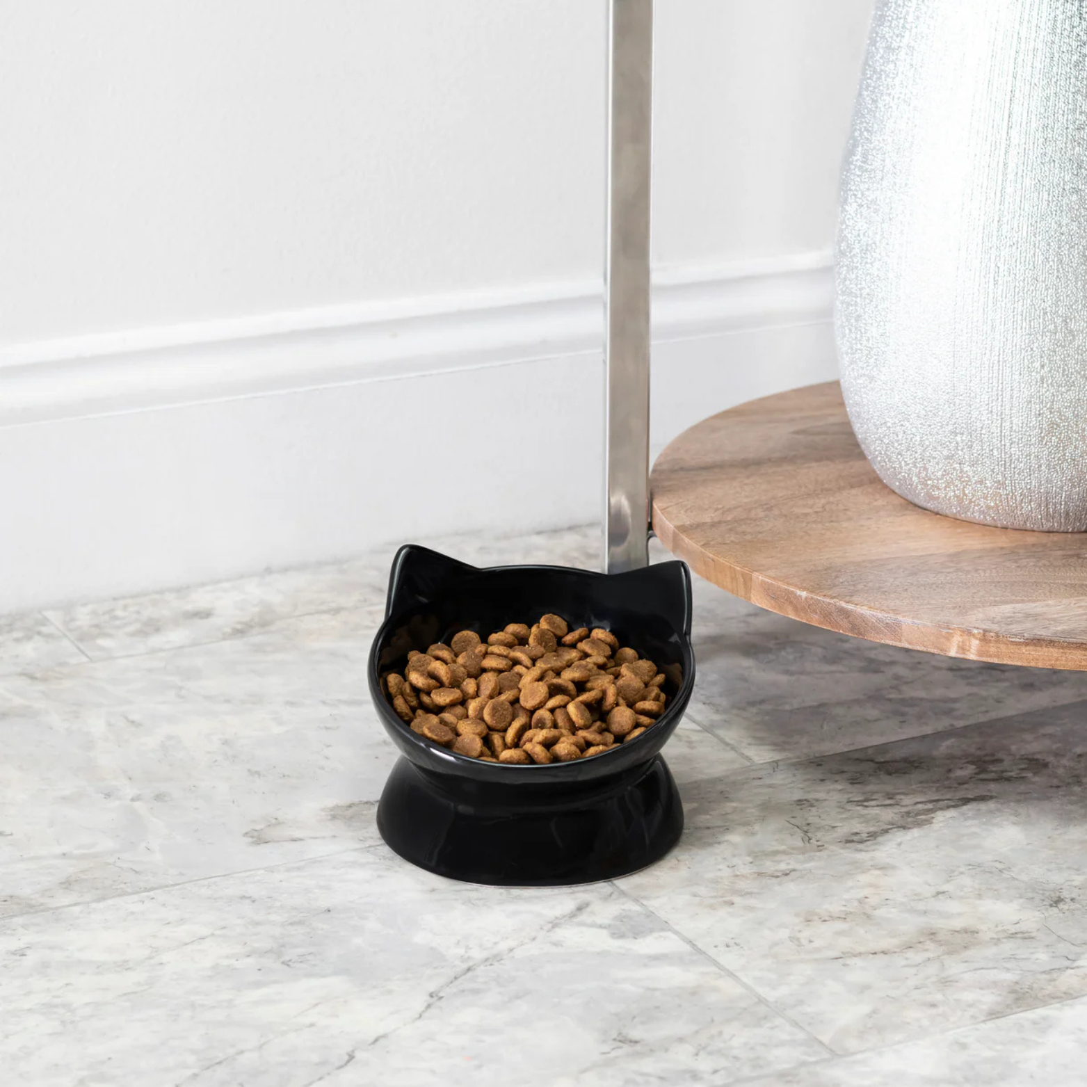 Park Life Designs Oscar Tilt Food Dish for Cats 5" Black