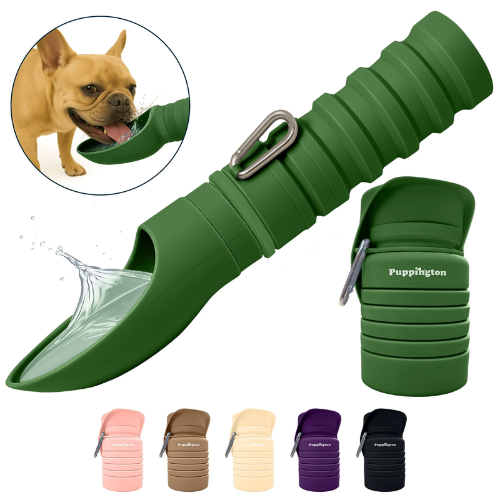Puppington Collapsible Silicone Dog Water Bottle