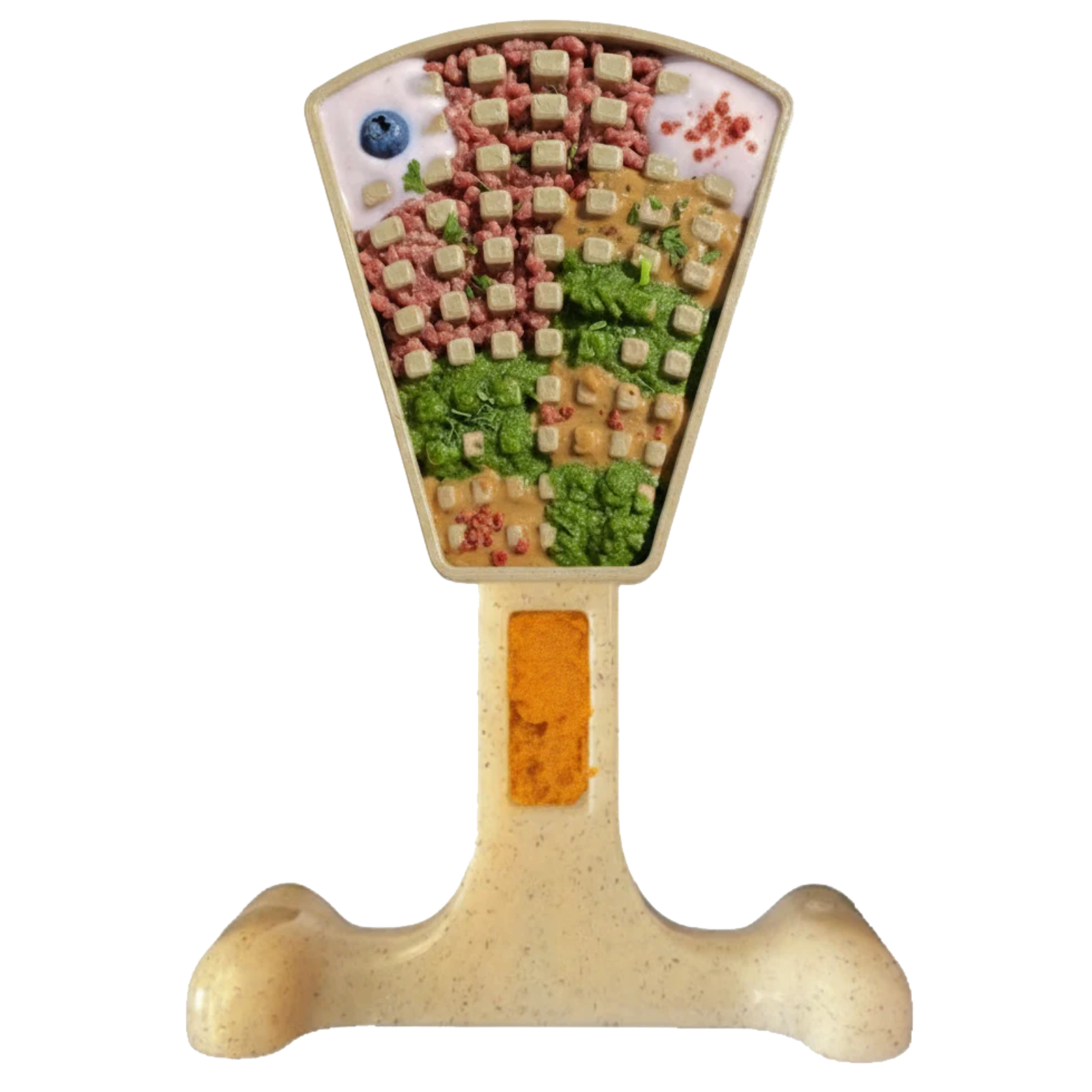 SodaPup Waffle Tower Echew Ultra Durable Nylon 2-In-1 Dog Chew & Enrichment Toy