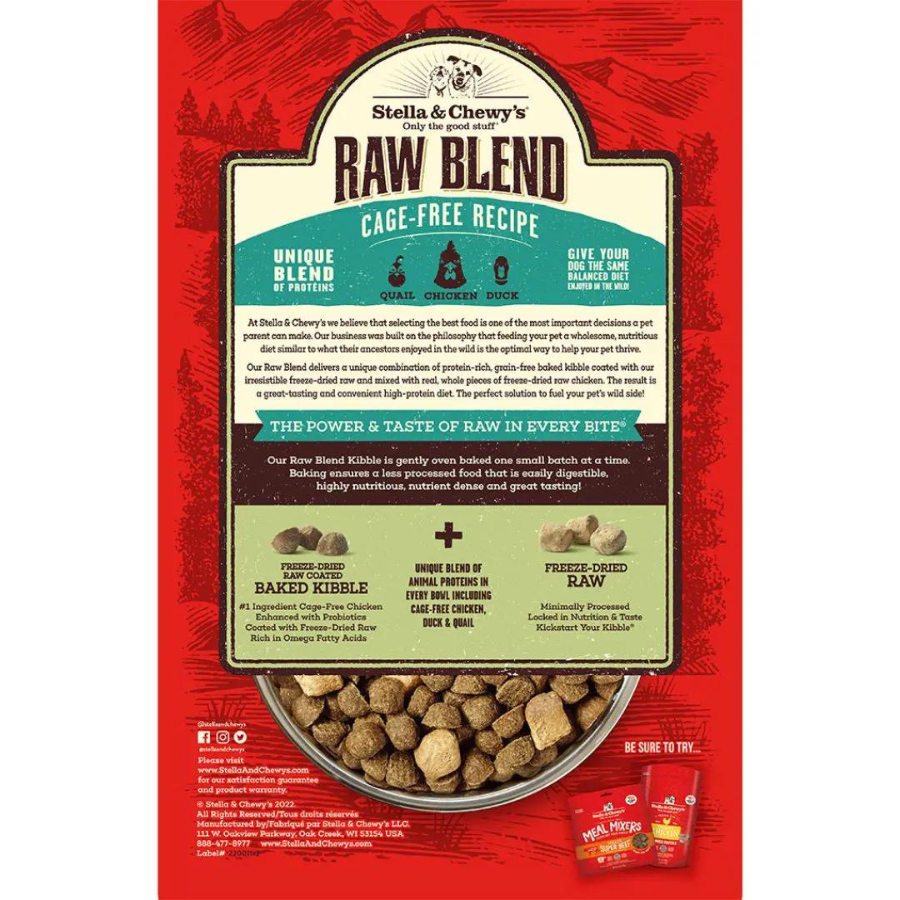 Stella & Chewy's Cage Free Chicken Raw Blend Recipe Kibble Dog Food - Mutts & Co.