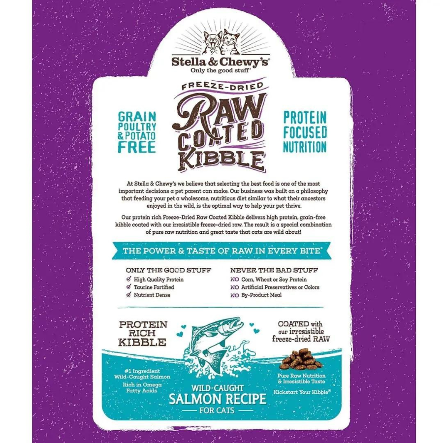 Stella & Chewy's Raw Coated Kibble Wild-Caught Salmon Recipe Cat Food