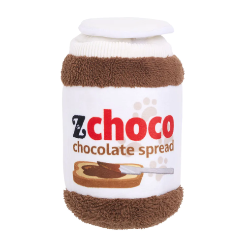 ZippyPaws Bungee Burrow Chocolate Spread Jar Plush Dog Toy