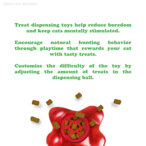 Meowijuana Knock 'n' Nibble Refillable Treat Dispenser Gummy Bear Cat Toy