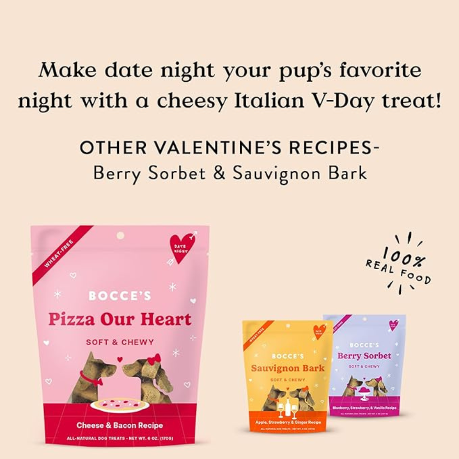 Bocce's Bakery Date Night Pizza Ur Heart Soft & Chewy Dog Treats, 6 oz