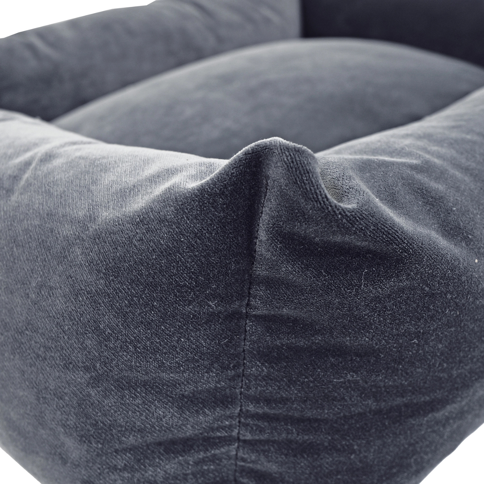 Carolina Pet Company Renewed Velvet Kuddler Dog Bed Dark Grey