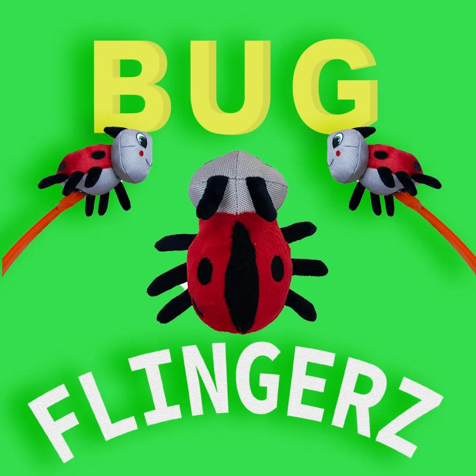 Flingerz Bug with Launcher Dog Throw Toy