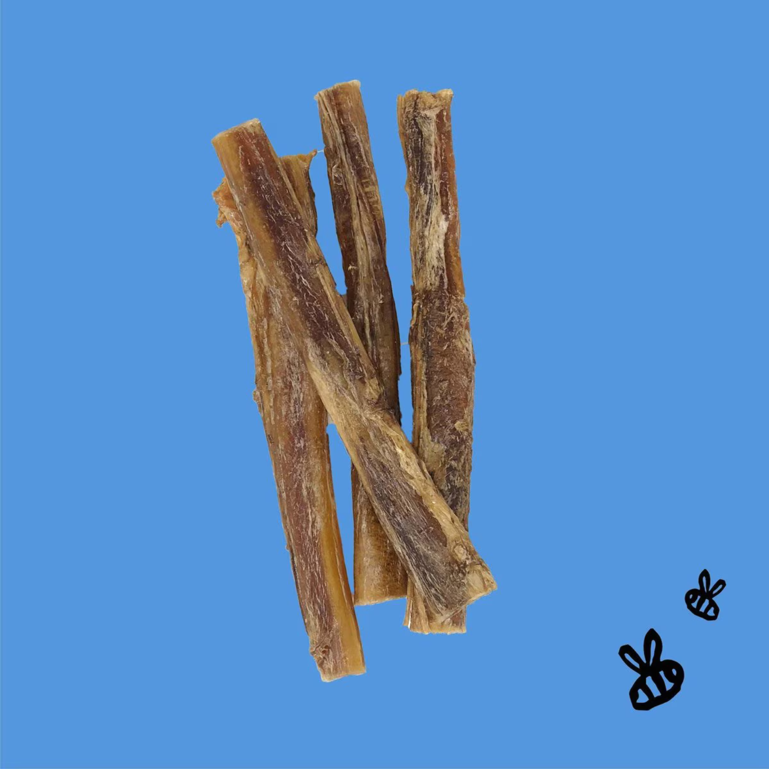 Honey I'm Home 6" Buffalo Bully Sticks Natural Honey Coated Chews Grain-Free Dog Treats 5 pk