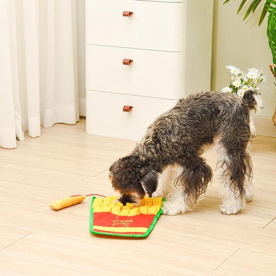 Hugsmart Pet Whisker Mat Fries Snuffle Cat and Dog Toy