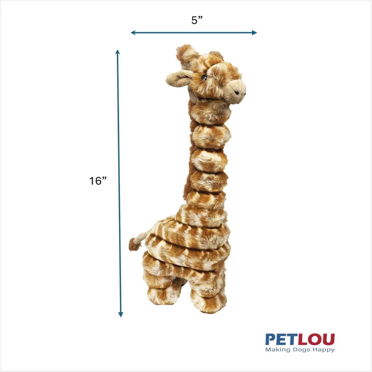 Petlou Ripples Zoo Friends Giraffe Dog Toy