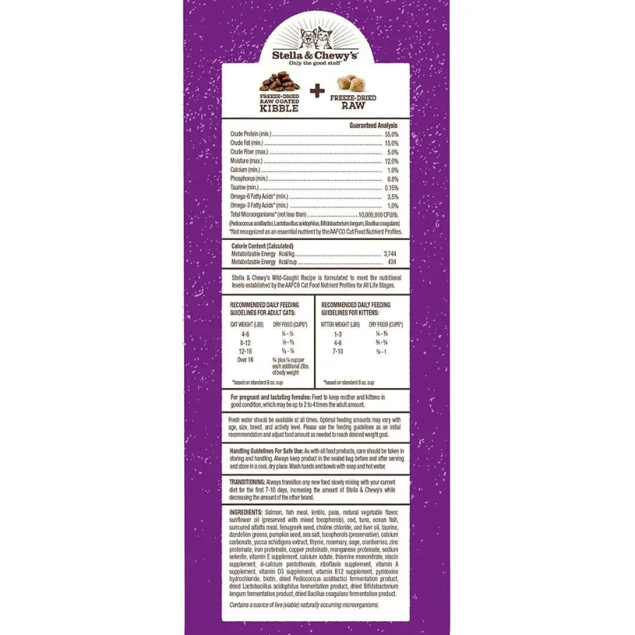 Stella Chewy's Raw Blend Kibble Wild-Caught Recipe Cat Food