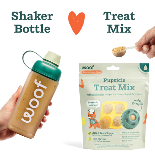 Woof Pet Dog Treat Mixer Bottle
